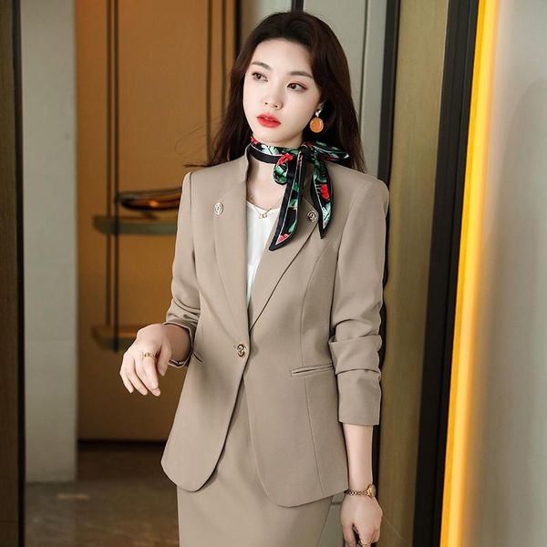 women's two piece pants fabric elegant apricot formal women business suits autumn winter uniform design pantsuits professional, White
women's two piece pants fabric elegant apricot formal women business suits autumn winter uniform design pantsuits professional, White