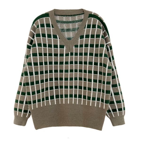 2021 mooirue elegant women plaid v-neck for women's autumn and winter new style loose pullover sweater et4r, White;black
2021 mooirue elegant women plaid v-neck for women's autumn and winter new style loose pullover sweater et4r, White;black