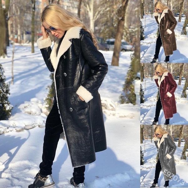 women's leather & faux winter casual long coat women fashion pu coats lady elegant windproof cotton jackets female ladies, Black
women's leather & faux winter casual long coat women fashion pu coats lady elegant windproof cotton jackets female ladies, Black