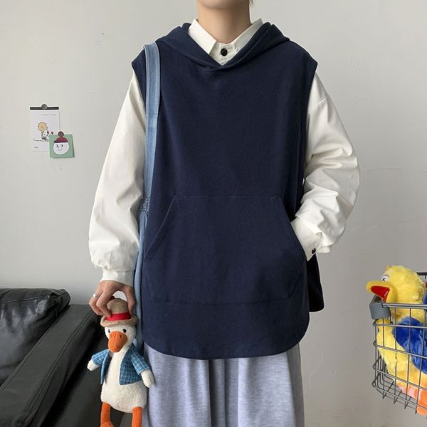 2021 new korean hooded sweater men's fashion casual knitted pullover men wild loose autumn vest knitting sweaters mens clothes -3xl cg, White;black
2021 new korean hooded sweater men's fashion casual knitted pullover men wild loose autumn vest knitting sweaters mens clothes -3xl cg, White;black