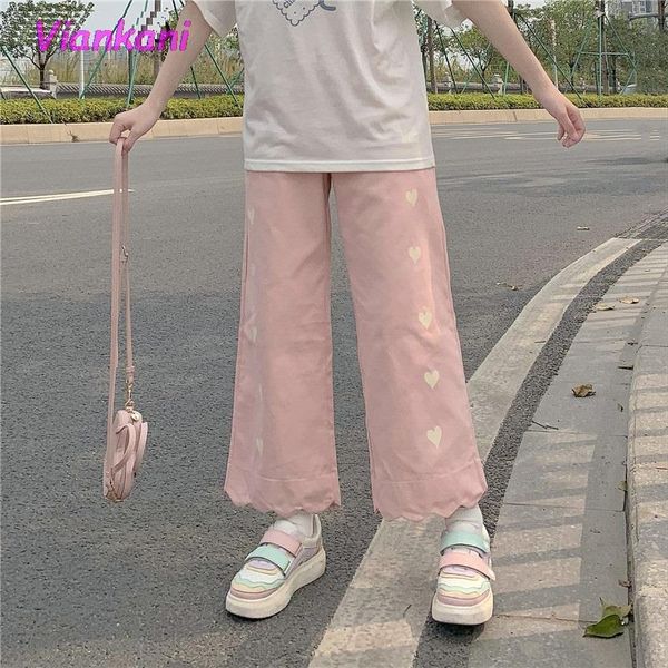 women's pants & capris japanese sweet cute sweatpants preppy style love heart print lolita wide leg 2021 girls kawaii loose straight tr, Black;white
women's pants & capris japanese sweet cute sweatpants preppy style love heart print lolita wide leg 2021 girls kawaii loose straight tr, Black;white