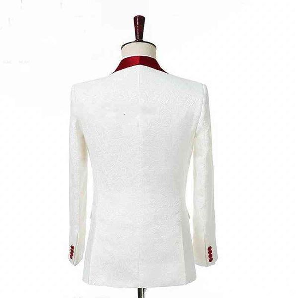 men's suits & blazers groom tuxedos ivory paisley wedding red shawl lapel double-breasted dinner/darty suit custom besigne (jacket+pant, White;black
men's suits & blazers groom tuxedos ivory paisley wedding red shawl lapel double-breasted dinner/darty suit custom besigne (jacket+pant, White;black