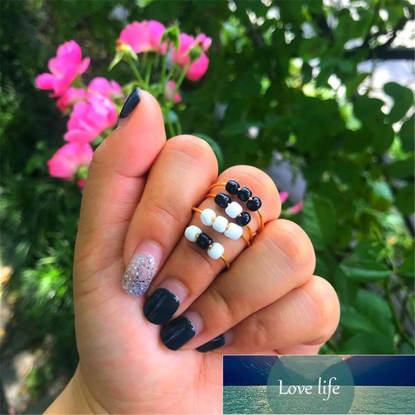 handmade reduce pressure glass beaded ring women relax anxiety fidget adjustable folding rings black white beads meditation a999 factory pri, Silver
handmade reduce pressure glass beaded ring women relax anxiety fidget adjustable folding rings black white beads meditation a999 factory pri, Silver