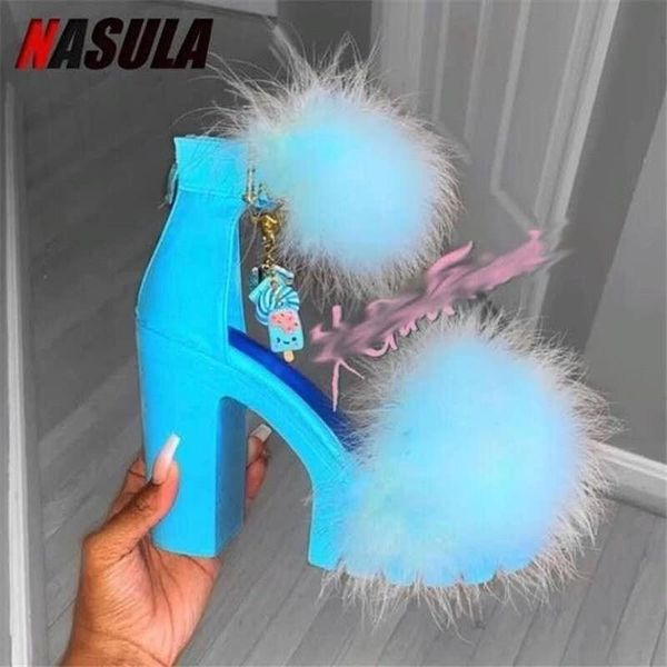 2021 woman furry high heels pumps buckle platform heels sandals zipper party open toe femmes sandales women's summer footwear, Black
2021 woman furry high heels pumps buckle platform heels sandals zipper party open toe femmes sandales women's summer footwear, Black