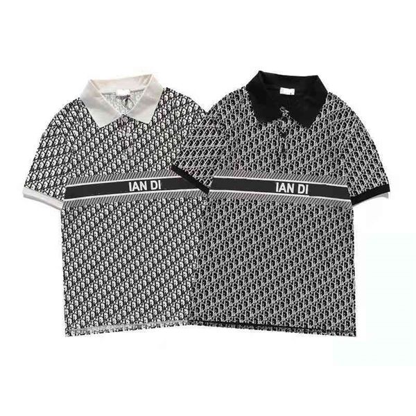 2022 summer new fashion brand short sleeve women's loose polo collar t-shirt, White
2022 summer new fashion brand short sleeve women's loose polo collar t-shirt, White