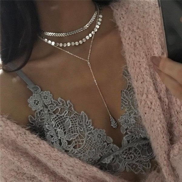 pendant necklaces vintage multilayer necklace for women gold silver color sequin fishbone chain palm geometric jewelry party gift
pendant necklaces vintage multilayer necklace for women gold silver color sequin fishbone chain palm geometric jewelry party gift