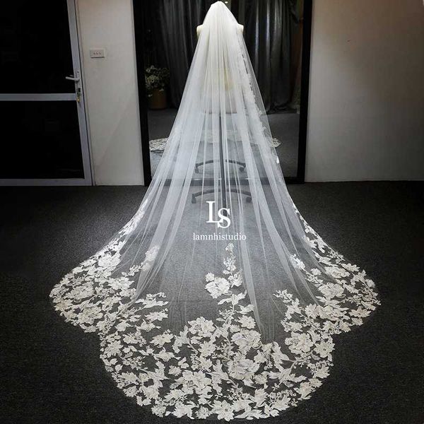bridal veils one tier wedding veil with comb soft tulle lace appliques 300cm long cathedral length, Black
bridal veils one tier wedding veil with comb soft tulle lace appliques 300cm long cathedral length, Black