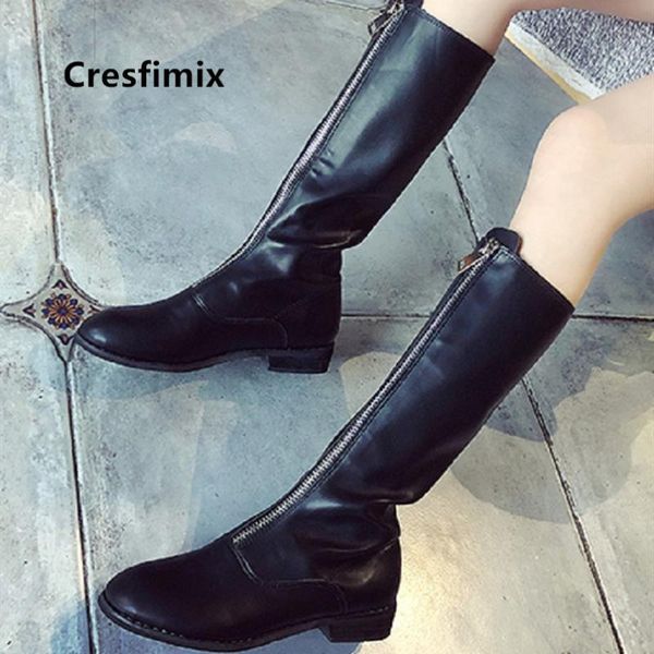 boots frauen stiefel women fashion sweet black front zipper long lady cool comfortable autumn pu leather botas e7006
boots frauen stiefel women fashion sweet black front zipper long lady cool comfortable autumn pu leather botas e7006