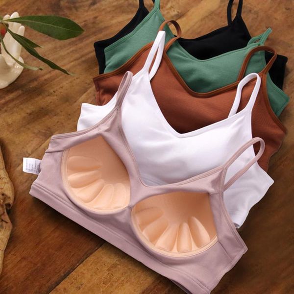 bras threaded cotton women's no steel ring tube with chest pad camisole beautiful back student gather bra underwear, Red;black
bras threaded cotton women's no steel ring tube with chest pad camisole beautiful back student gather bra underwear, Red;black