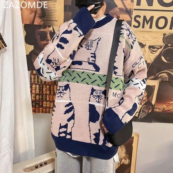 men's sweaters zazomde sweater men harajuku knitted hip hop streetwear pullovers cartoon warm pullover o-neck oversize casual couple, White;black
men's sweaters zazomde sweater men harajuku knitted hip hop streetwear pullovers cartoon warm pullover o-neck oversize casual couple, White;black