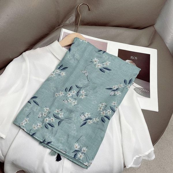 scarves 2021 cotton linen green little jasmine korea travel seaside vacation sunscreen scarf shawl silk beach towel women, Blue;gray
scarves 2021 cotton linen green little jasmine korea travel seaside vacation sunscreen scarf shawl silk beach towel women, Blue;gray