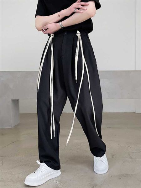 men's pants harun spring and autumn daily leisure fashion versatile personality shoelace decoration youth large, Black
men's pants harun spring and autumn daily leisure fashion versatile personality shoelace decoration youth large, Black