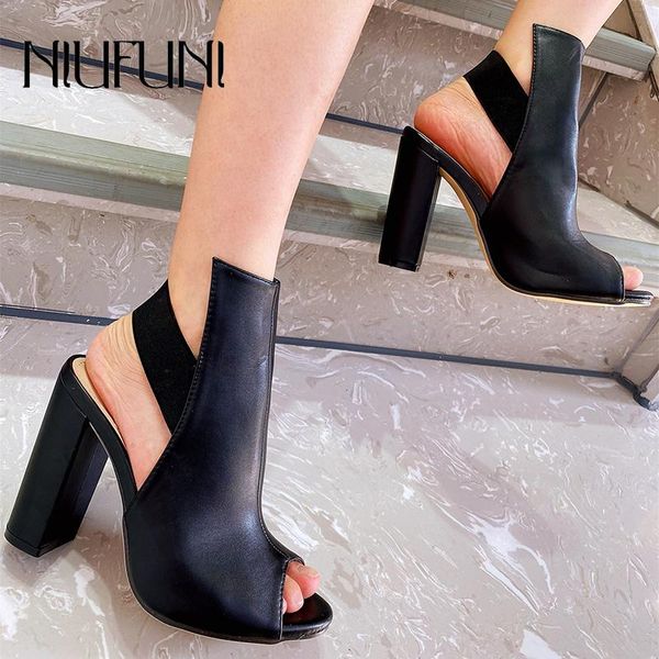 sandals roman shoes high heels thick women's personality all-match elastic band black peep toes
sandals roman shoes high heels thick women's personality all-match elastic band black peep toes