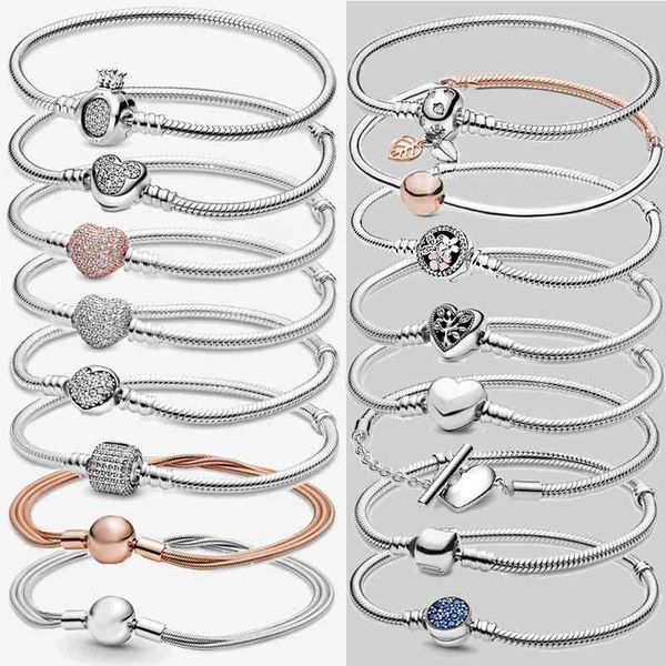 925 sterling silver charm original sparkling heart snake chain multi styles bracelet women jewelry bracelets, Golden;silver
925 sterling silver charm original sparkling heart snake chain multi styles bracelet women jewelry bracelets, Golden;silver