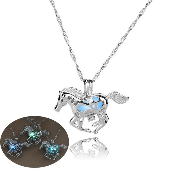 hollow lady jewelry fashion luminous horse pendant necklaces glow in dark chain necklace, Silver
hollow lady jewelry fashion luminous horse pendant necklaces glow in dark chain necklace, Silver