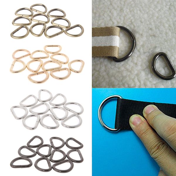 10pcs/lot 13/16/20/25mm d rings strap buckle inner width metal half round shaped for bag strap belt purse diy bag accessories, Black
10pcs/lot 13/16/20/25mm d rings strap buckle inner width metal half round shaped for bag strap belt purse diy bag accessories, Black