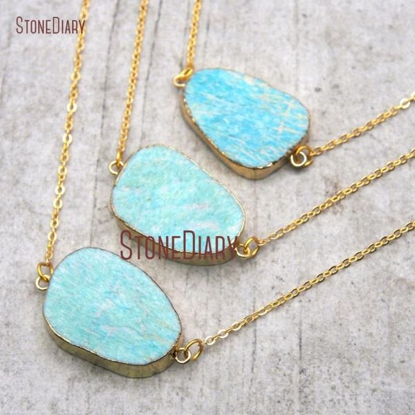 pendant necklaces gold plating irregular shape necklace single amazonite 18inch-32inch nm12392, Silver
pendant necklaces gold plating irregular shape necklace single amazonite 18inch-32inch nm12392, Silver