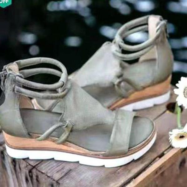 sandals womens vintage mid heels women wedge shoes fashion zipper ladies open toe casual summer for, Black
sandals womens vintage mid heels women wedge shoes fashion zipper ladies open toe casual summer for, Black