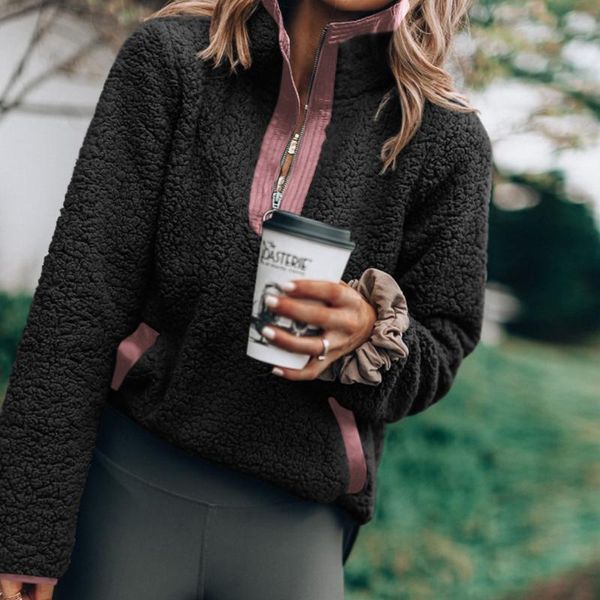 women's hoodies & sweatshirts winter long sleeve woman sweatshirt pullover casual turn-down collar female fleece, Black
women's hoodies & sweatshirts winter long sleeve woman sweatshirt pullover casual turn-down collar female fleece, Black