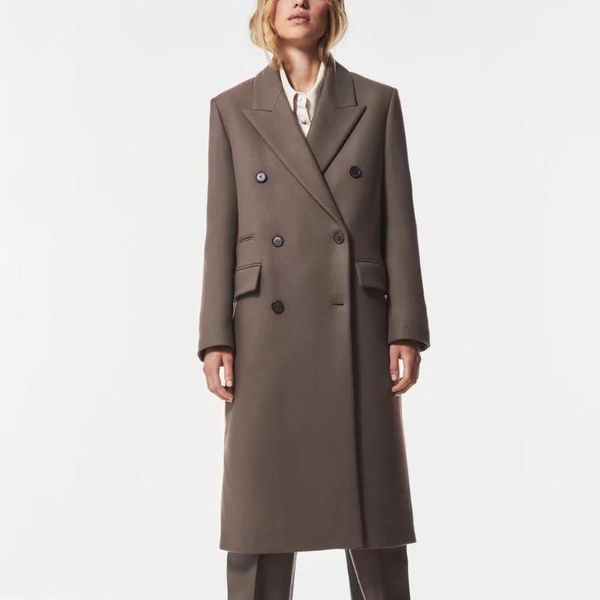 women's wool & blends 2021 autumn and winter temperament commuter double-breasted coat slim slimming lapel woolen long women, Black
women's wool & blends 2021 autumn and winter temperament commuter double-breasted coat slim slimming lapel woolen long women, Black