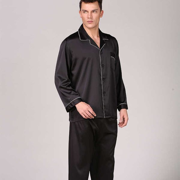 lisacmvpnel long sleeve solid color suit men pajamas large size home wear 211019, Black;brown
lisacmvpnel long sleeve solid color suit men pajamas large size home wear 211019, Black;brown