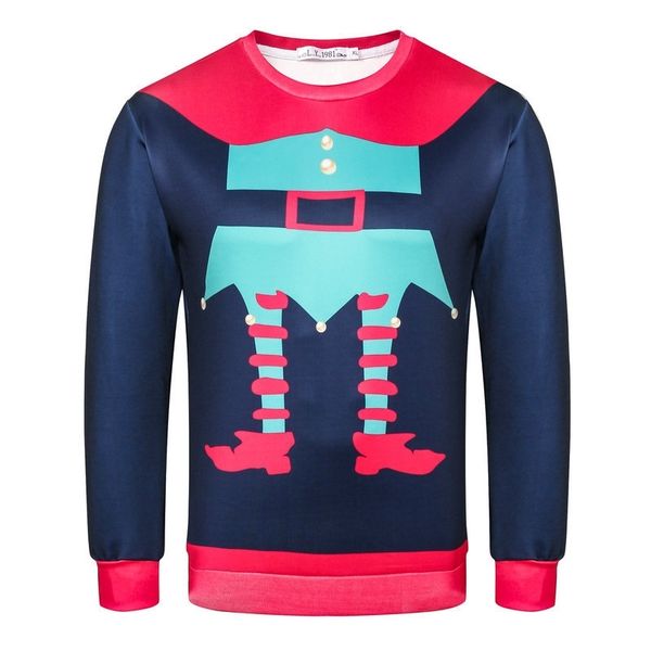 fashion selling 3d digital printing santa claus series men's round neck pullover long sleeve sweater, Black
fashion selling 3d digital printing santa claus series men's round neck pullover long sleeve sweater, Black