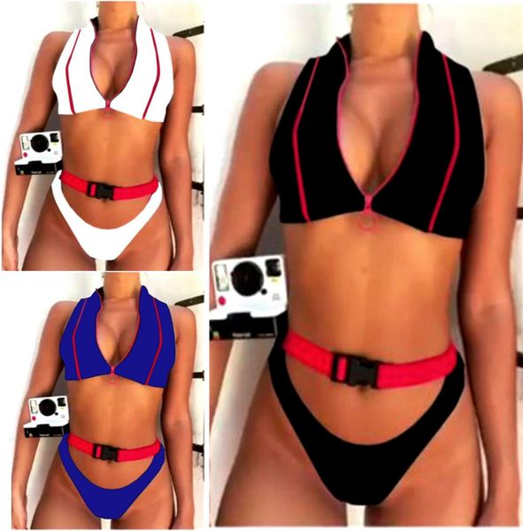 new women summer triangle halter low waist set push brand up beach swimsuit beachwear thong bohemian bikini, White;black
new women summer triangle halter low waist set push brand up beach swimsuit beachwear thong bohemian bikini, White;black