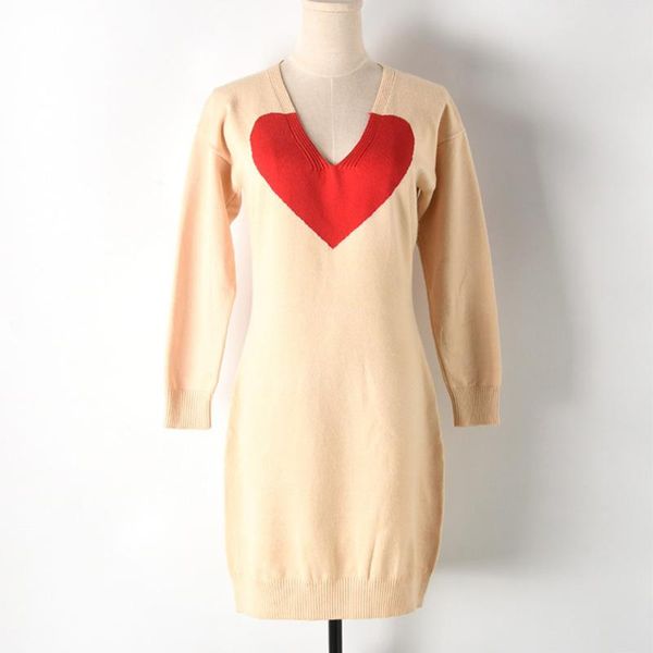 casual dresses joydu vestidos 2021 fall winter elegant heart pattern knit sweater dress designer v-neck long sleeve office party, Black;gray
casual dresses joydu vestidos 2021 fall winter elegant heart pattern knit sweater dress designer v-neck long sleeve office party, Black;gray