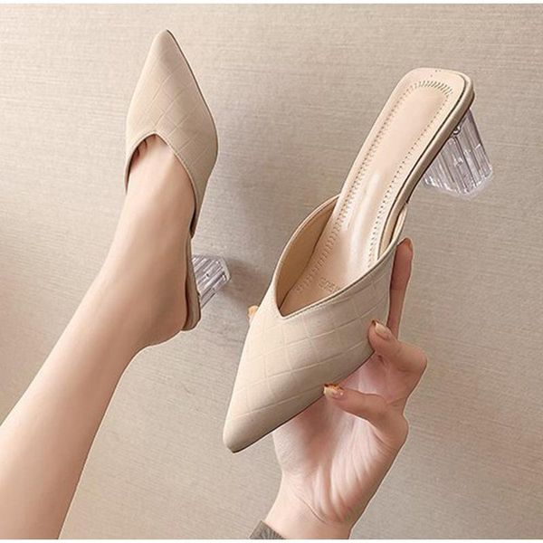 slippers 2021 women ladies high heels pu sandals pointed toe transparent woman pumps shoes spring summer fashion, Black
slippers 2021 women ladies high heels pu sandals pointed toe transparent woman pumps shoes spring summer fashion, Black