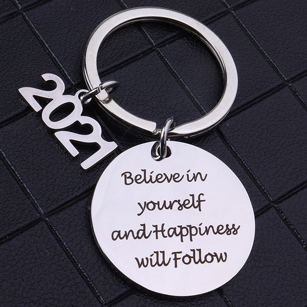 believe in yourself and happiness inspirational keychain gift for 2022 graduates teachers, Silver
believe in yourself and happiness inspirational keychain gift for 2022 graduates teachers, Silver