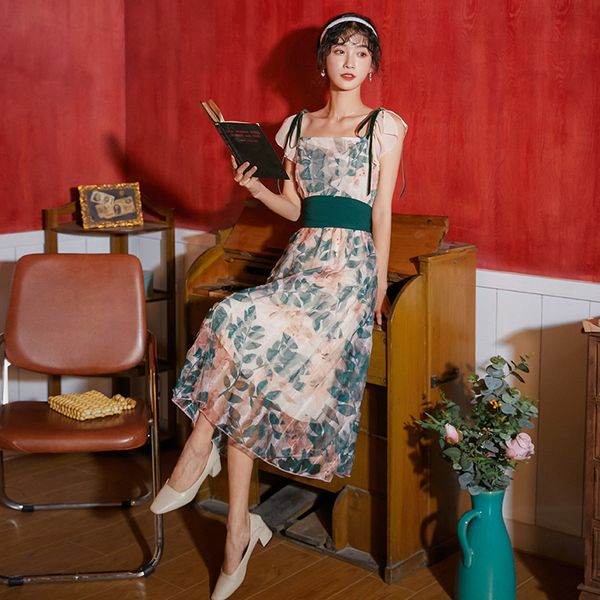 dressed in vintage women's clothing 2021 summer new french dress printed chiffon lace as female faerie fashion b2qv, Black;gray
dressed in vintage women's clothing 2021 summer new french dress printed chiffon lace as female faerie fashion b2qv, Black;gray