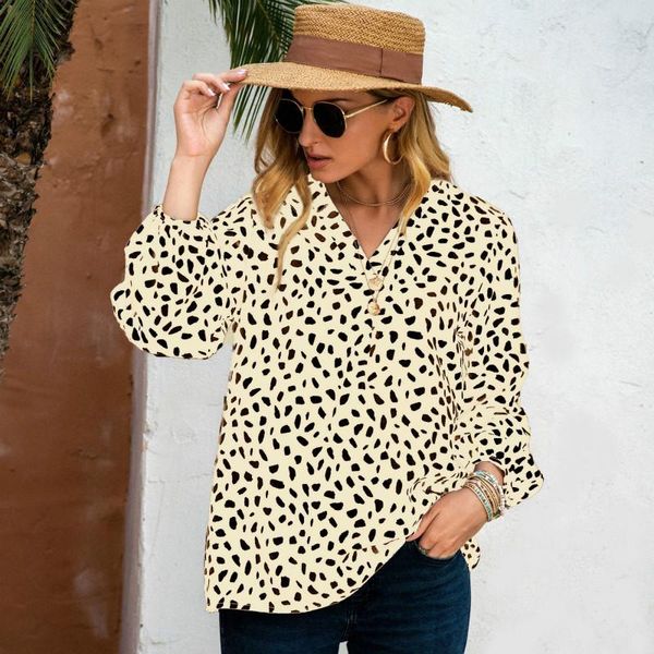 women's blouses & shirts women floral shirt v-neck long-sleeved printing summer ladies blouse loose mid-length outdoor party casual fem, White
women's blouses & shirts women floral shirt v-neck long-sleeved printing summer ladies blouse loose mid-length outdoor party casual fem, White