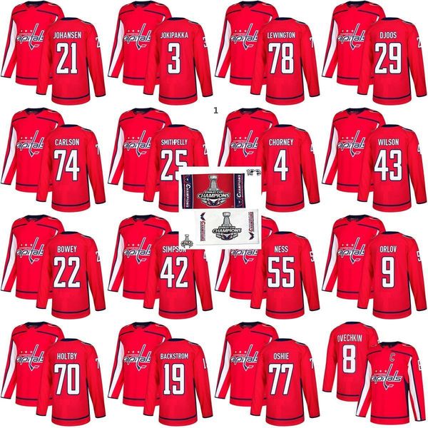 2018 finals champions washington capitals 77 t.j. oshie nicklas backstrom 8 alex ovechkin braden holtby john carlson hockey jersey, Black;red
2018 finals champions washington capitals 77 t.j. oshie nicklas backstrom 8 alex ovechkin braden holtby john carlson hockey jersey, Black;red