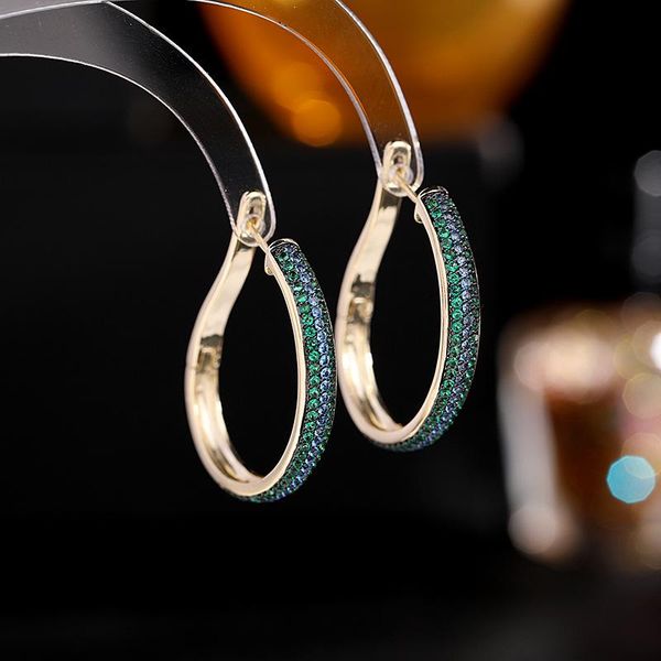hoop & huggie bilincolor fashion gold green cubic zirconia earring for women, Golden;silver
hoop & huggie bilincolor fashion gold green cubic zirconia earring for women, Golden;silver