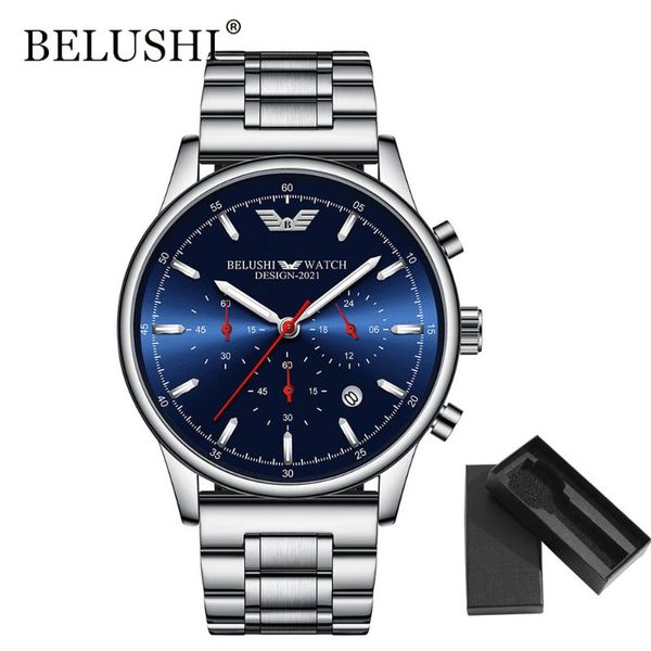 wristwatches relogio masculino men's watches belushi watch for men waterproof chronograph sports mens 2021 luxury quartz, Slivery;brown
wristwatches relogio masculino men's watches belushi watch for men waterproof chronograph sports mens 2021 luxury quartz, Slivery;brown