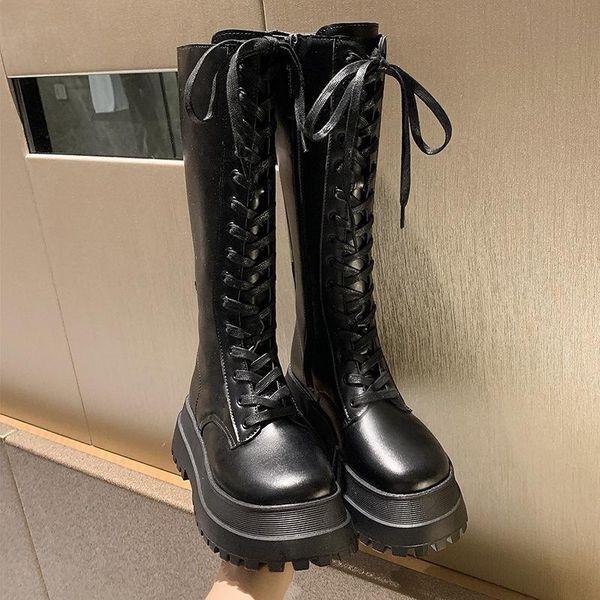 dress shoes black motorcycle boots women's 2021 winter plush thick bottom lace up middle tube versatile high knight
dress shoes black motorcycle boots women's 2021 winter plush thick bottom lace up middle tube versatile high knight