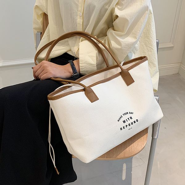 70% factory store beibei shangpin 2021 style letter canvas tote bag portable one shoulder capacity shopping bag
70% factory store beibei shangpin 2021 style letter canvas tote bag portable one shoulder capacity shopping bag