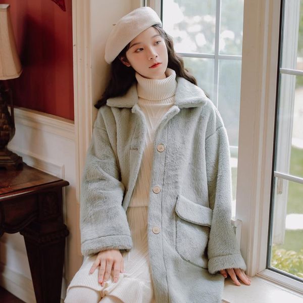 woolen coat women's middle and long style new women's clothing in autumn and winter 2021 casual loose imitation ferret fashion, Black
woolen coat women's middle and long style new women's clothing in autumn and winter 2021 casual loose imitation ferret fashion, Black