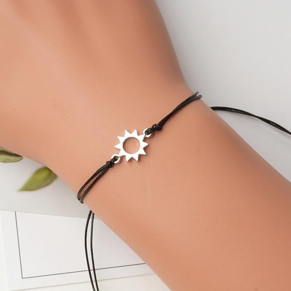 charm bracelets handmade braided black thread rope bracelet pinky promise card bohemian sun&moon couples for women men, Golden;silver
charm bracelets handmade braided black thread rope bracelet pinky promise card bohemian sun&moon couples for women men, Golden;silver