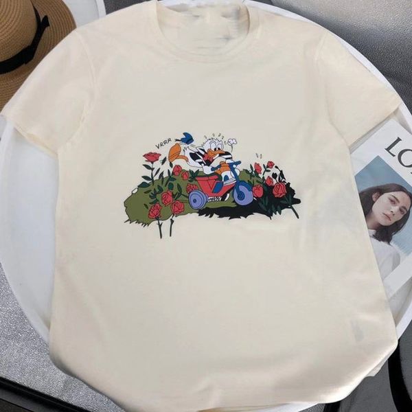early spring new 2121 european high end leisure style round neck cartoon printed short sleeve short loose t-shirt for women0, White
early spring new 2121 european high end leisure style round neck cartoon printed short sleeve short loose t-shirt for women0, White