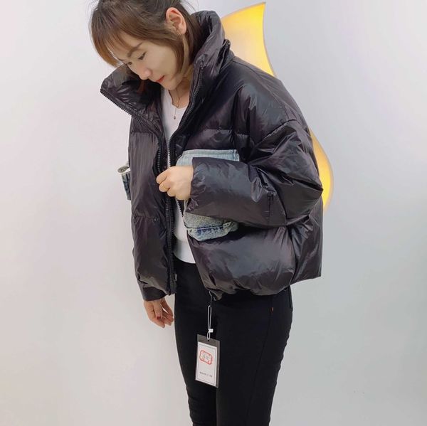 winter korean short splicing jeans pocket bread clothing fashion down et women's light coat
winter korean short splicing jeans pocket bread clothing fashion down et women's light coat
