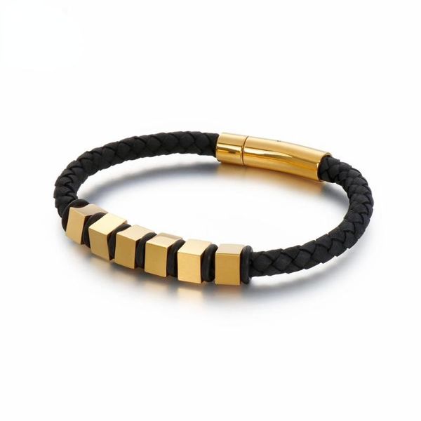 charm bracelets haolynjoy 22cm stainless steel gold small cube bracelet men hip hop woven leather wrap bangle biker jewelry, Golden;silver
charm bracelets haolynjoy 22cm stainless steel gold small cube bracelet men hip hop woven leather wrap bangle biker jewelry, Golden;silver
