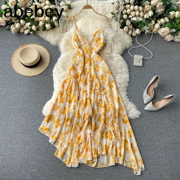 elegant floral print holiday dress v-neck spaghetti strap backless ruffles irregular boho beach maxi chiffon dress women 210715, Black;gray
elegant floral print holiday dress v-neck spaghetti strap backless ruffles irregular boho beach maxi chiffon dress women 210715, Black;gray