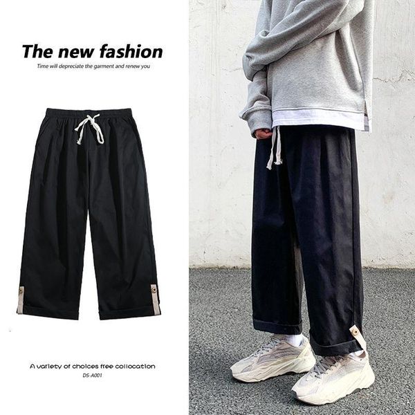 men's pants neploha 2021 fashion man black woman casual wide leg ankle-length korean streetwear trousers male clothing
men's pants neploha 2021 fashion man black woman casual wide leg ankle-length korean streetwear trousers male clothing