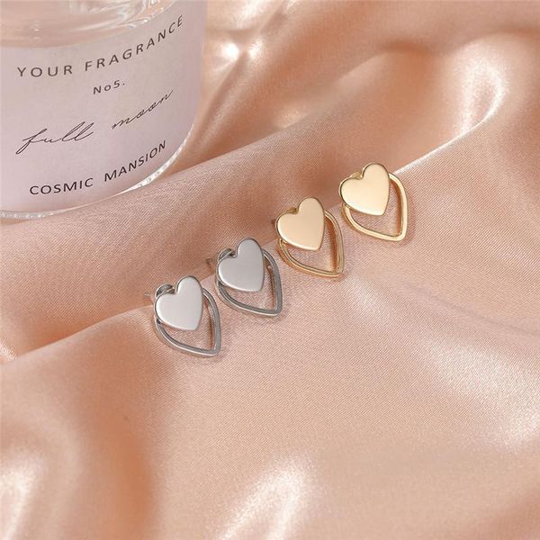 stud fashion design hollow double heart earrings for women girls simple style geometric shape ear jewelry party gifts, Golden;silver
stud fashion design hollow double heart earrings for women girls simple style geometric shape ear jewelry party gifts, Golden;silver