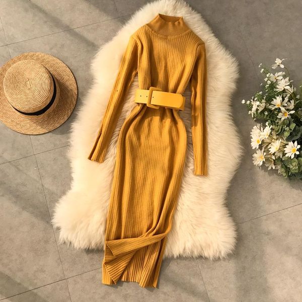 casual dresses winter knitted dress women slim body sweater long pullovers with belt waist bodycone, Black;gray
casual dresses winter knitted dress women slim body sweater long pullovers with belt waist bodycone, Black;gray