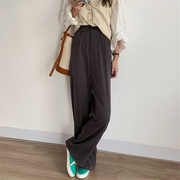 2021 elegant work wear formal casual straight high waist wide leg pants women bottoms new ol solid fashion suit trousers ekpm, Black;white
2021 elegant work wear formal casual straight high waist wide leg pants women bottoms new ol solid fashion suit trousers ekpm, Black;white