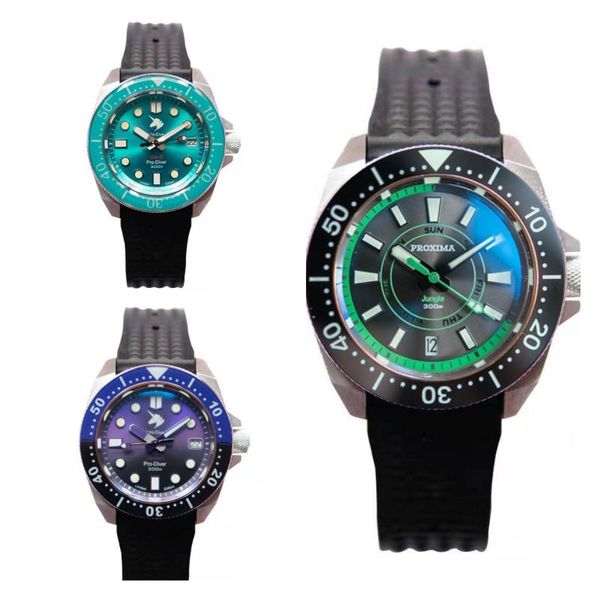 wristwatches proxima diver aluminum 7000 men watches for automatic nh35/pt5000/sw200 rubber strap sapphire ceramic bezel sports watch, Slivery;brown
wristwatches proxima diver aluminum 7000 men watches for automatic nh35/pt5000/sw200 rubber strap sapphire ceramic bezel sports watch, Slivery;brown