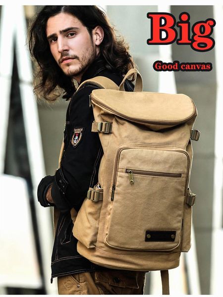 outdoor bags quality canvas large backpack manly wear-resistant simple hiking travel big capacity bag lapknapsack rucksack
outdoor bags quality canvas large backpack manly wear-resistant simple hiking travel big capacity bag lapknapsack rucksack