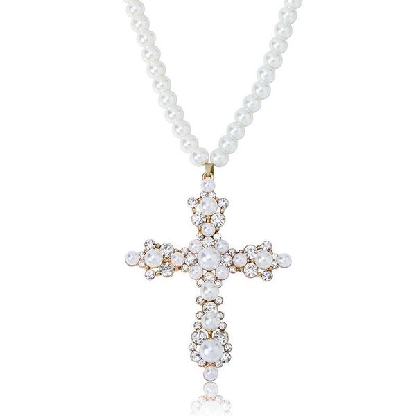 pendant necklaces pearls cross pave cubic zircon hip hop necklace jewelry for christians xmas gift 30 inch drop, Silver
pendant necklaces pearls cross pave cubic zircon hip hop necklace jewelry for christians xmas gift 30 inch drop, Silver